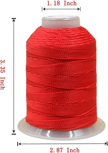1mm Twisted Silk Cord Polyester String 3-Ply Twine Thread Braided Trim for Pendants Jewelry Friendship Bracelets Necklaces Craft Making 240 Yards（Red） in Kuwait