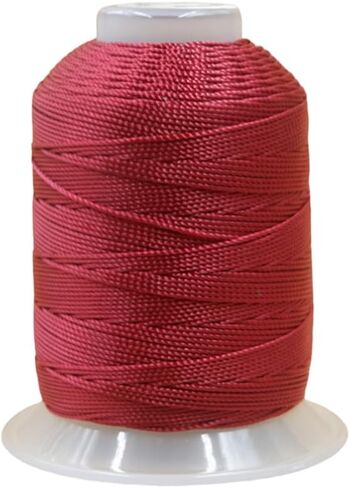1mm Twisted Silk Cord Polyester String 3-Ply Twine Thread Braided Trim for Pendants Jewelry Friendship Bracelets Necklaces Craft Making 240 Yards（Red） in Kuwait