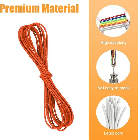 10 Pcs Reflective Elastic Cord String,0.1 Inch (2.5mm)/ 240 Feet Glow in The Dark Nylon para Cord, Utility Rope for DIY Bracelets,Crafts,Shoe Laces,Sewing, Camping, Hiking (10 Colors in Kuwait