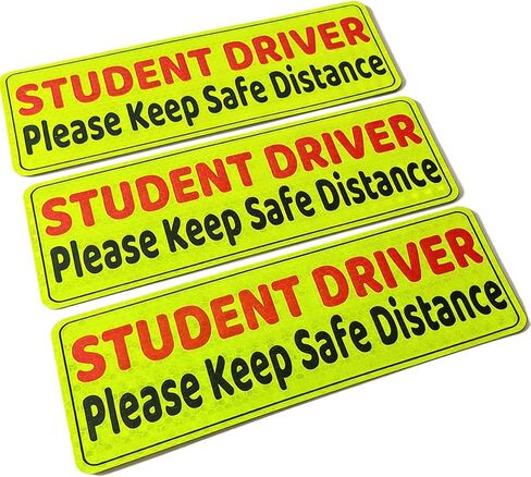Reflective Student Driver Magnet for Car 3 Pcs, Strong Magnetic Safety Warning Sign, Please Be Patient Removable New Driver Bumper Sticker in Kuwait
