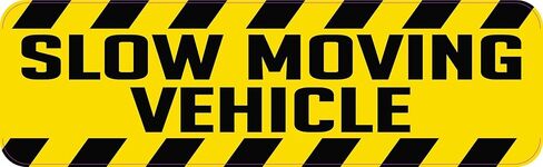 StickerTalk Slow Moving Vehicle Warning Magnet, 10 inches by 3 inches in Kuwait