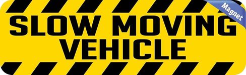 StickerTalk Slow Moving Vehicle Warning Magnet, 10 inches by 3 inches in Kuwait