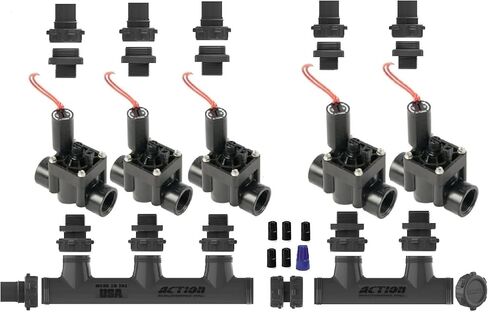 SPW Hunter Premium Valve Manifold System PGV101GS with Flow Control - Heavy Duty Action Machining Parts - 3/4inch or 1inch Slip PGV-101 (5 Zone) in Saudi Arabia