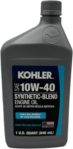 CYCLEMAX Two Pack Compatible with Kohler SAE 10W-40 Synthetic-Blend Engine Oil 25 357 71-S Contains Two Quarts and a Funnel in Kuwait