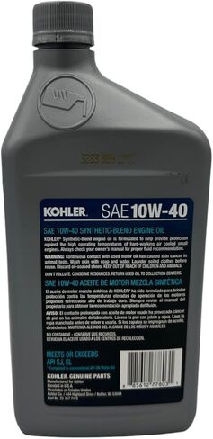 CYCLEMAX Two Pack Compatible with Kohler SAE 10W-40 Synthetic-Blend Engine Oil 25 357 71-S Contains Two Quarts and a Funnel in Kuwait