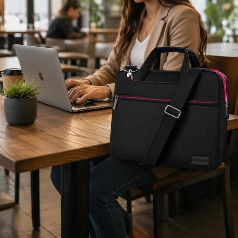 Commuter Crossbody Sling Bag for 11 to 13 inch Laptops and Tablets, Water-Resistant Shoulder Bag with Adjustable Strap and Zip Pockets, compatible with Galaxy Tab S8, Surface Go, iPad Air in Saudi Arabia