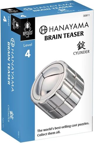 BePuzzled |Cylinder Hanayama Metal Brainteaser Puzzle Mensa Rated Level 4, for Ages 12 and Up in Kuwait