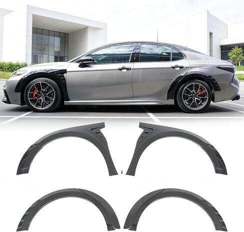 Wheel Fender Flares Kit for Toyota Camry LE SE XSE XLE 2018-2024 Yofer Style Left & Right Wheel Fender Eyebrow Trim 8PCS (White) in Kuwait