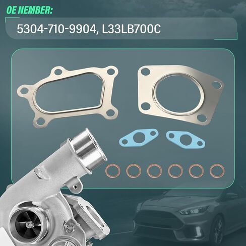 مجموعة الشاحن التوربيني K0422-582، مع مشغل بوابة النفايات وحشية متوافقة مع Mazda 3 2007-2013، Mazda 6 2006-2007، Mazda CX-7 2007-2010، 2.3 لتر، استبدال # 5304-710-9904، L33LB700C in Kuwait
