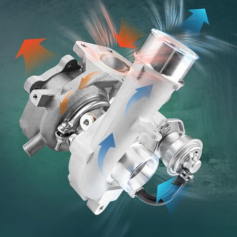 مجموعة الشاحن التوربيني K0422-582، مع مشغل بوابة النفايات وحشية متوافقة مع Mazda 3 2007-2013، Mazda 6 2006-2007، Mazda CX-7 2007-2010، 2.3 لتر، استبدال # 5304-710-9904، L33LB700C in Kuwait