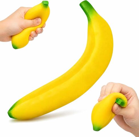لعبة الموز الإسفنجية، لعبة الموز الإسفنجية العملاقة، لعبة الموز الإسفنجية الضخمة، ألعاب الموز الإسفنجية الضخمة الناعمة، رغوة البولي يوريثان الناعمة (7 بوصة) in Kuwait