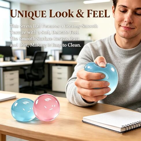Coconut Oil Stress Ball, 2026 New Coconut Oil Squishy,Slow Rising Squishy, Moldable Sensory Squishy Stress Balls, Anxiety Reliever, for Adult use in Offices and Homes, 2 Pack (Blue+Pink) in Kuwait