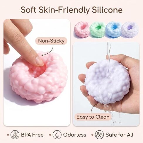 2026New Crunchy Squishy Noisy Stress Balls Ice Skin Fidget Sensory , Crunchy Squishy Moldable Stress Balls, Soft Stretchy Durable Design for Tension Relief ，Pink, Blue, Green, and Purple(4PCS) in Kuwait