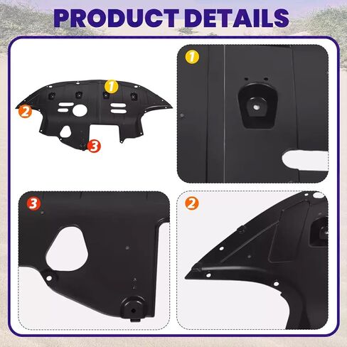 Front Engine Splash Shield Panel Under Cover for 2017-2019 2020 Hyundai Elantra in Kuwait