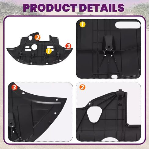 Front Engine Splash Shield Panel Under Cover for 2017-2019 2020 Hyundai Elantra in Kuwait