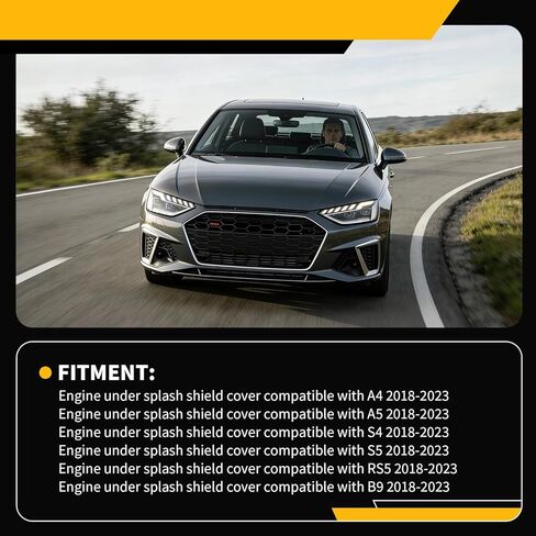 Engine Splash Shield Guard Compatible with A4 A5 S4 S5 RS5 B9 2018-2023 Engine Underfloor Underbody Splash Cover 8W0863822B 8W0863822A in Saudi Arabia