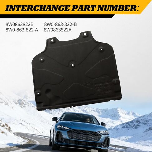 Engine Splash Shield Guard Compatible with A4 A5 S4 S5 RS5 B9 2018-2023 Engine Underfloor Underbody Splash Cover 8W0863822B 8W0863822A in Saudi Arabia