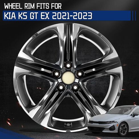 New Replacement Rim 18"x7.5" Machined Grey Premium Aluminum Alloy Wheel Rims Fit for KIA K5 GT EX 2021 2022 2023, Direct Fit and OE Stock Specs 18x7.5 inch Rim in Saudi Arabia
