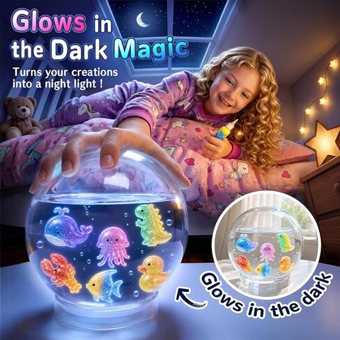NewOpens Magic Water Elf Toy Kit, Make Your Own Squishies Kits, Magic Squishy Maker Toys Include 20 Magic Gels & 12 Molds, Water Art Crafts Kit Birthday Party Favors for Boys Girls Age 4-8 8-12 in Saudi Arabia