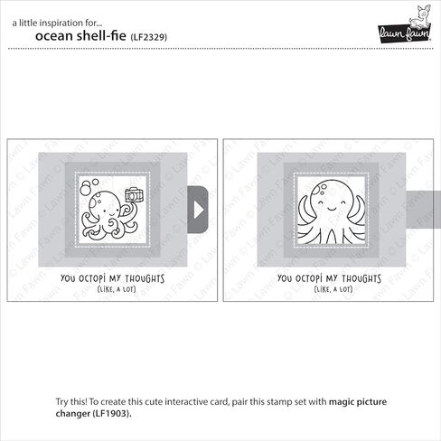 مجموعة طوابع شفافة من Lawn Fawn LF2329 Ocean Shell-Fie 4X6 in Kuwait