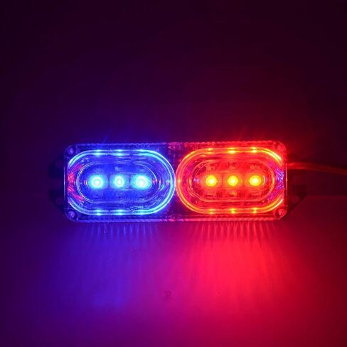 6 مصابيح LED للدراجة النارية، 9 فولت - 80 فولت، ضوء إشارة الانعطاف المستمر، مصابيح فرامل LED بوضعين، مصباح لوحة الدراجة الإلكترونية مع أضواء حمراء وزرقاء، مصباح الطوارئ - زوج واحد (أحمر + أزرق) in Kuwait