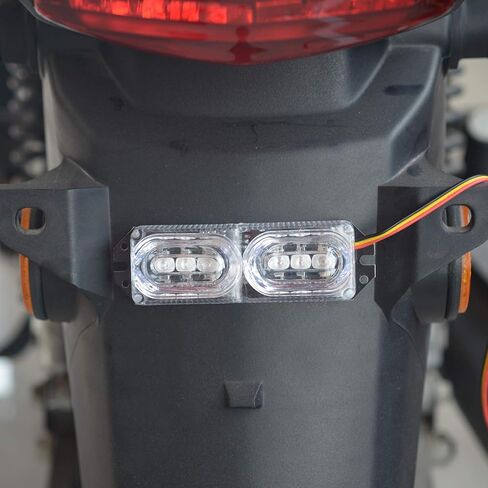 6 مصابيح LED للدراجة النارية، 9 فولت - 80 فولت، ضوء إشارة الانعطاف المستمر، مصابيح فرامل LED بوضعين، مصباح لوحة الدراجة الإلكترونية مع أضواء حمراء وزرقاء، مصباح الطوارئ - زوج واحد (أحمر + أزرق) in Kuwait