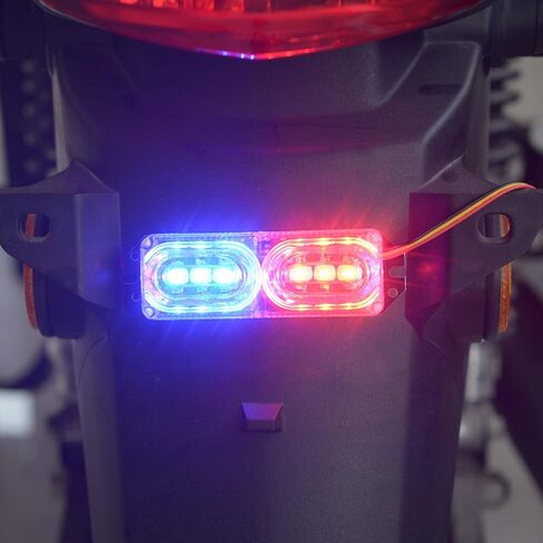 6 مصابيح LED للدراجة النارية، 9 فولت - 80 فولت، ضوء إشارة الانعطاف المستمر، مصابيح فرامل LED بوضعين، مصباح لوحة الدراجة الإلكترونية مع أضواء حمراء وزرقاء، مصباح الطوارئ - زوج واحد (أحمر + أزرق) in Kuwait