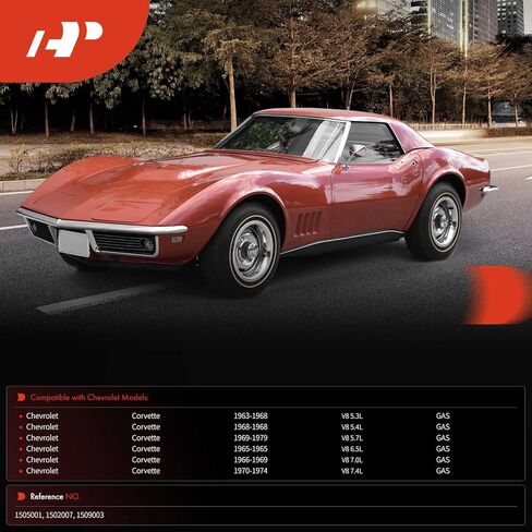 طقم خرطوم أسطوانة صمام التوجيه A-Premium متوافق مع شيفروليه 1963-1979 كورفيت، 5.3L 5.4L 5.7L 6.5L 7.0L 7.4L in Kuwait