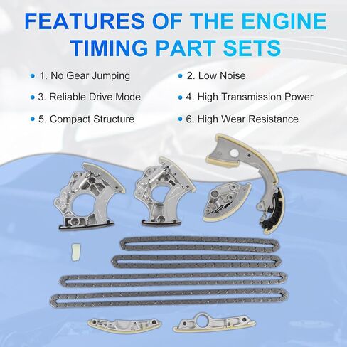 3.0T مجموعة سلسلة توقيت المحرك تناسب أودي A4 A5 A6 A7 A8 Quattro Q5 Q7، لشركة فولكس فاجن طوارق، لبورش كايين 92A باناميرا 970 3.0L سوبر تشارج OE 06E109217Q 06E109218T in Kuwait