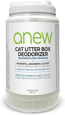 anew All-Purpose Granules 64 oz. (Value Pack) Cat Odor Eliminator for Litter Boxes, Carpets, Floors, Upholstery & More - EPA Safer Choice-Certified in Saudi Arabia