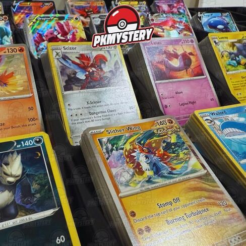 100 Unique Authentic English Pokemon Cards Collection Gift Pack with 10 Holographic and Rare Cards in Kuwait