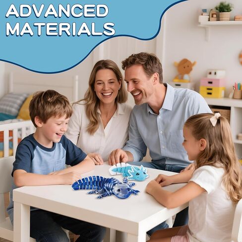 3D Printed American Salamander Figurine, Blue and Ice Blue Color, Desk Toy & Home Decoration in Saudi Arabia