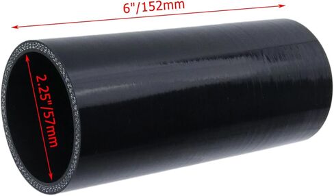 Crapyt ID 2.25" (57mm) Straight Silicone Hose Coupler, Length 6" (152mm) Universal 4-Ply Reinforced Silicone Hose, for Engine Intercoolers, Turbo Radiator in Saudi Arabia