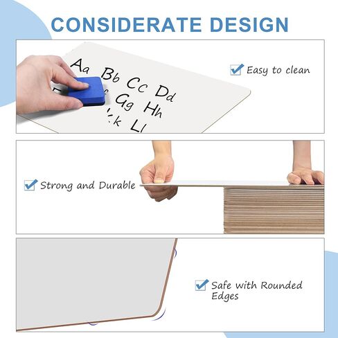 JUSTPAT 32 Pack Dry Erase Boards, 9"x12" Double Sided Small Whiteboards with Lines for Kids, Education Teacher Classroom Bulk, Mini Portable Drawing Writing White Boards Lined Lapboards for Students in Saudi Arabia