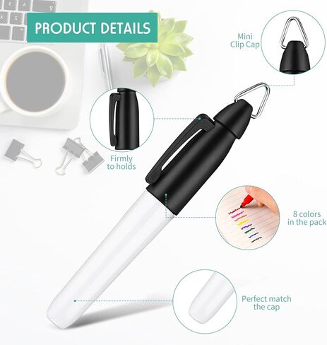 Outus 48 Pcs Mini Permanent Markers with Clips Golf Ball Marker Pen Ink Pens for Office School Supplies Outdoor Activities in Saudi Arabia