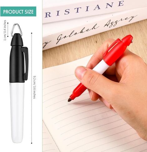 Outus 48 Pcs Mini Permanent Markers with Clips Golf Ball Marker Pen Ink Pens for Office School Supplies Outdoor Activities in Saudi Arabia
