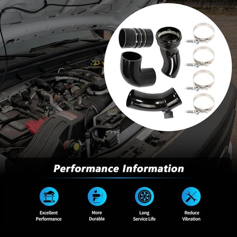 667-300 مجموعة أنابيب المبرد الجانب البارد لـ F250 F350 F450 F550 Super Duty 6.7L V8 ديزل 2011 2012 2013 2014 2015 2016 مجموعة أنابيب المبرد الداخلي in Kuwait
