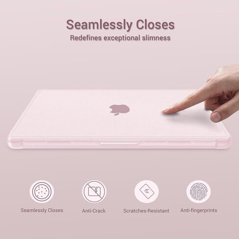 MOSISO Compatible with MacBook Pro 14 inch Case 2026-2021 M5 M4 M3 M2 M1 A3427 A3426 A3434 A3112 A3185 A3401 A2918 A2992 A2779 A2442, 4 in 1 Kit Crack-Resistant Reinforced Corners Shell, Pink in Kuwait