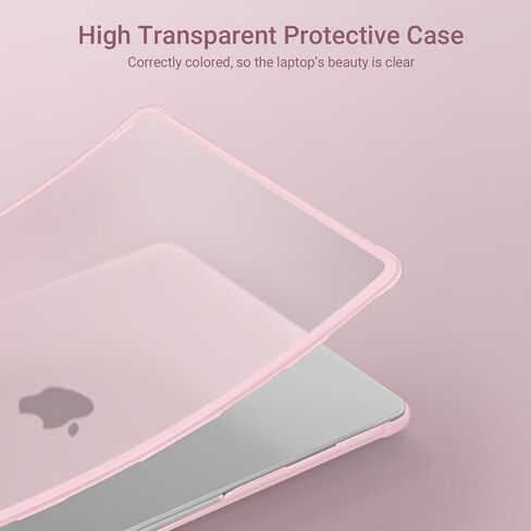 MOSISO Compatible with MacBook Pro 14 inch Case 2026-2021 M5 M4 M3 M2 M1 A3427 A3426 A3434 A3112 A3185 A3401 A2918 A2992 A2779 A2442, 4 in 1 Kit Crack-Resistant Reinforced Corners Shell, Pink in Kuwait
