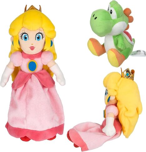 Felskin 6PCS Mario Plush Toy Set, Cute Character Stuffed Dolls Including Mario Luigi Peach Toad Yoshi Egg, Soft Plush Figure Collection Gift for Fans Room Decor,9.8in in Kuwait