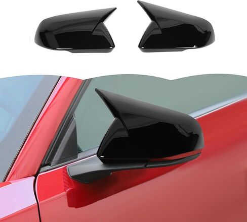 RT-TCZ Rearview Mirror Cover Trim Shell Kit Car Rear View Side Mirror With Turn Signal Decoration Exterior Accessories for Ford Mustang 2015-2025 (Black) in Kuwait
