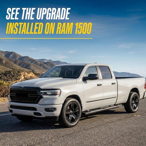 Trim Illusion Chrome Delete Gloss Black Mirror Cover Cap Overlay for 19-26 Ram 1500 | Easy No-Tool Install | US Patented in Kuwait