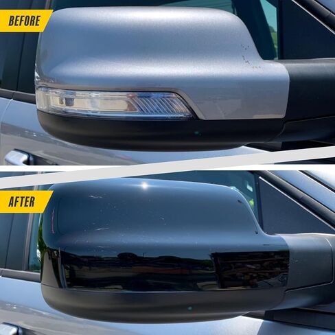 Trim Illusion Chrome Delete Gloss Black Mirror Cover Cap Overlay for 19-26 Ram 1500 | Easy No-Tool Install | US Patented in Kuwait