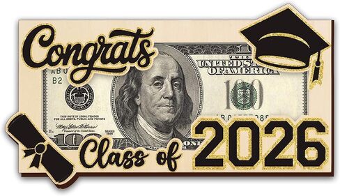 Devory Graduation Money Holder 2026, Graduation Gifts 2026, Class of 2026 Wooden Money Holder, Graduation Cash Holder Gift for Son Daughter Him Her, High School College Graduation Gift Keepsake in Kuwait