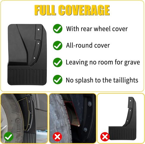 Mud Flaps 4PCS Compatible with 2022-2025 2026 Ford Maverick (Not for Lobo) Mud Guards Front & Rear No Drilling Splash Guards All Weather Protection Accessories (Extra Large Version) in Saudi Arabia