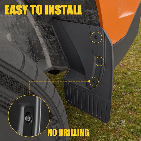Mud Flaps 4PCS Compatible with 2022-2025 2026 Ford Maverick (Not for Lobo) Mud Guards Front & Rear No Drilling Splash Guards All Weather Protection Accessories (Extra Large Version) in Saudi Arabia