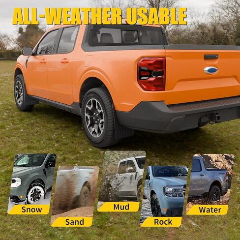 Mud Flaps 4PCS Compatible with 2022-2025 2026 Ford Maverick (Not for Lobo) Mud Guards Front & Rear No Drilling Splash Guards All Weather Protection Accessories (Extra Large Version) in Saudi Arabia