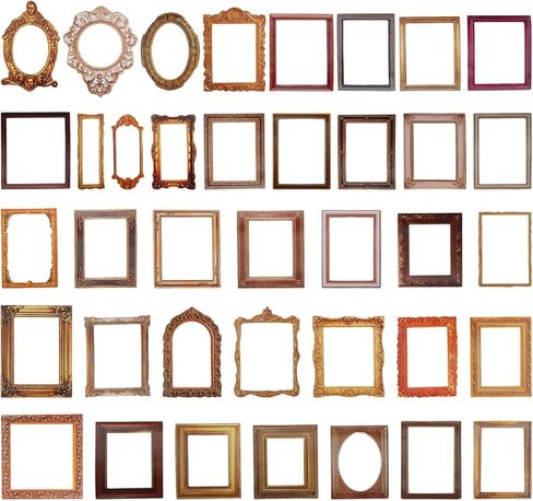 120 Pcs Frame Stickers for Scrapbooking, Scrapbook Frames Mini Vintage Picture Frame Stickers, Decorative Paper Frames for DIY Crafts, Scrapbook Photo Diary Embellishment in Saudi Arabia