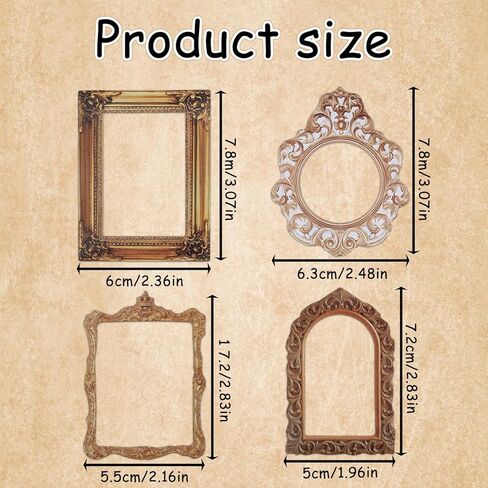 120 Pcs Frame Stickers for Scrapbooking, Scrapbook Frames Mini Vintage Picture Frame Stickers, Decorative Paper Frames for DIY Crafts, Scrapbook Photo Diary Embellishment in Saudi Arabia