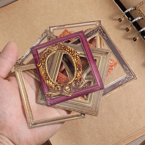 120 Pcs Frame Stickers for Scrapbooking, Scrapbook Frames Mini Vintage Picture Frame Stickers, Decorative Paper Frames for DIY Crafts, Scrapbook Photo Diary Embellishment in Saudi Arabia